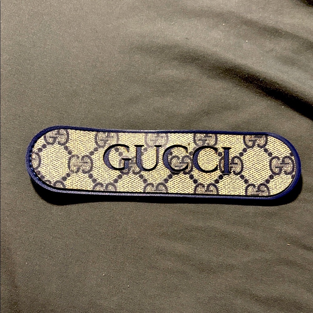 Upcycled Gucci Beige and Navy Monogram Pencil Holder - Picture 1 of 5